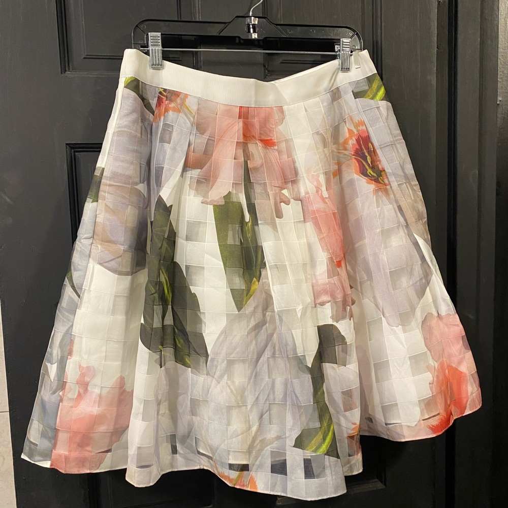 Ted Baker Burnout Chatsworth Pleated Skirt View 4